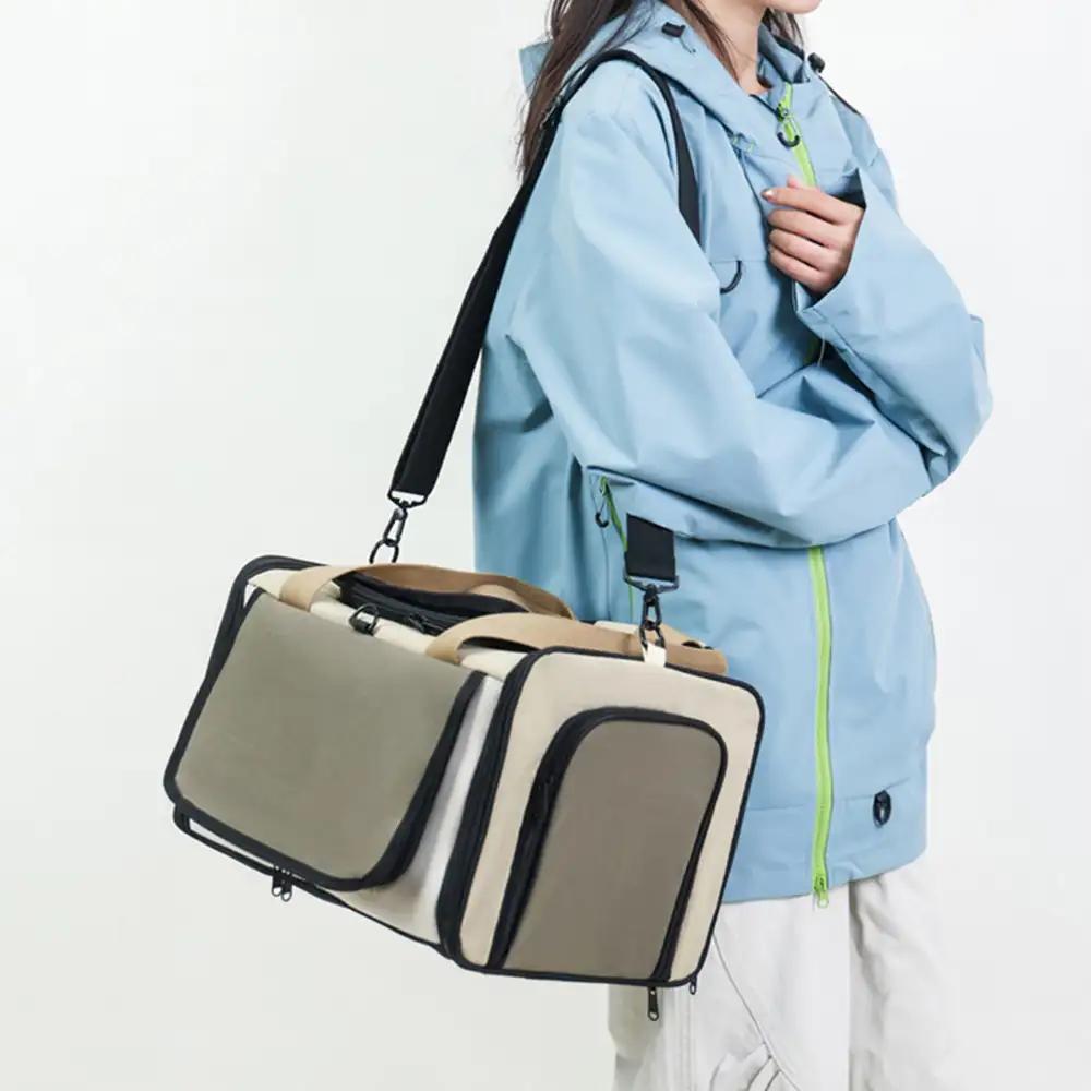 Airline Approved Outdoor Portable Breathable Large-Capacity Expandable Cat Carrier Bag