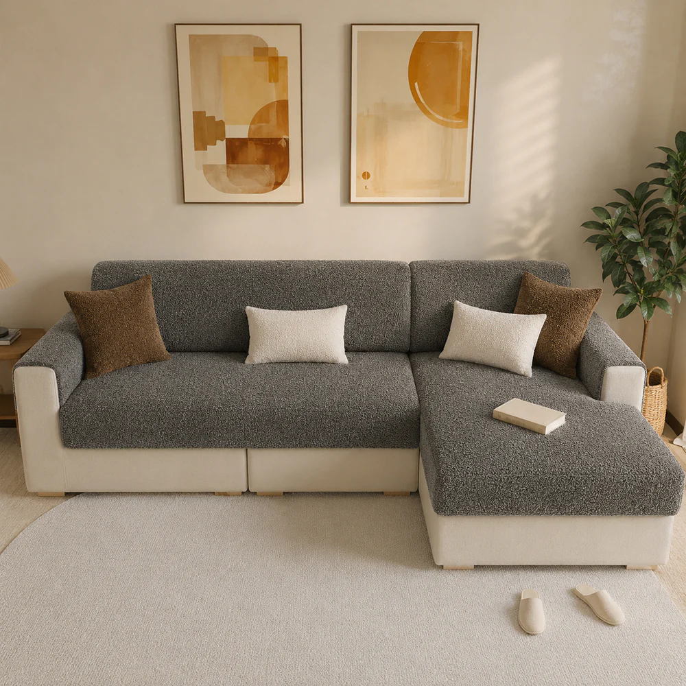 All-Season Breathable Chenille Scratch-Resistant Sofa Protection Sectional Couch Cover