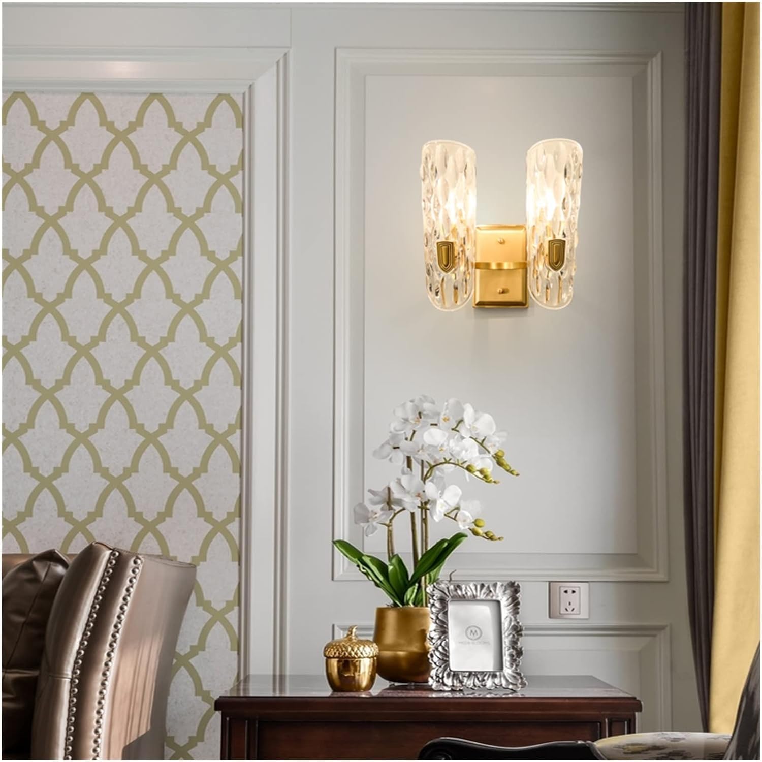Classical Wall Lamps Living Room Bedroom Dresser Mirror lamp Candle(Cool White,Warm White)