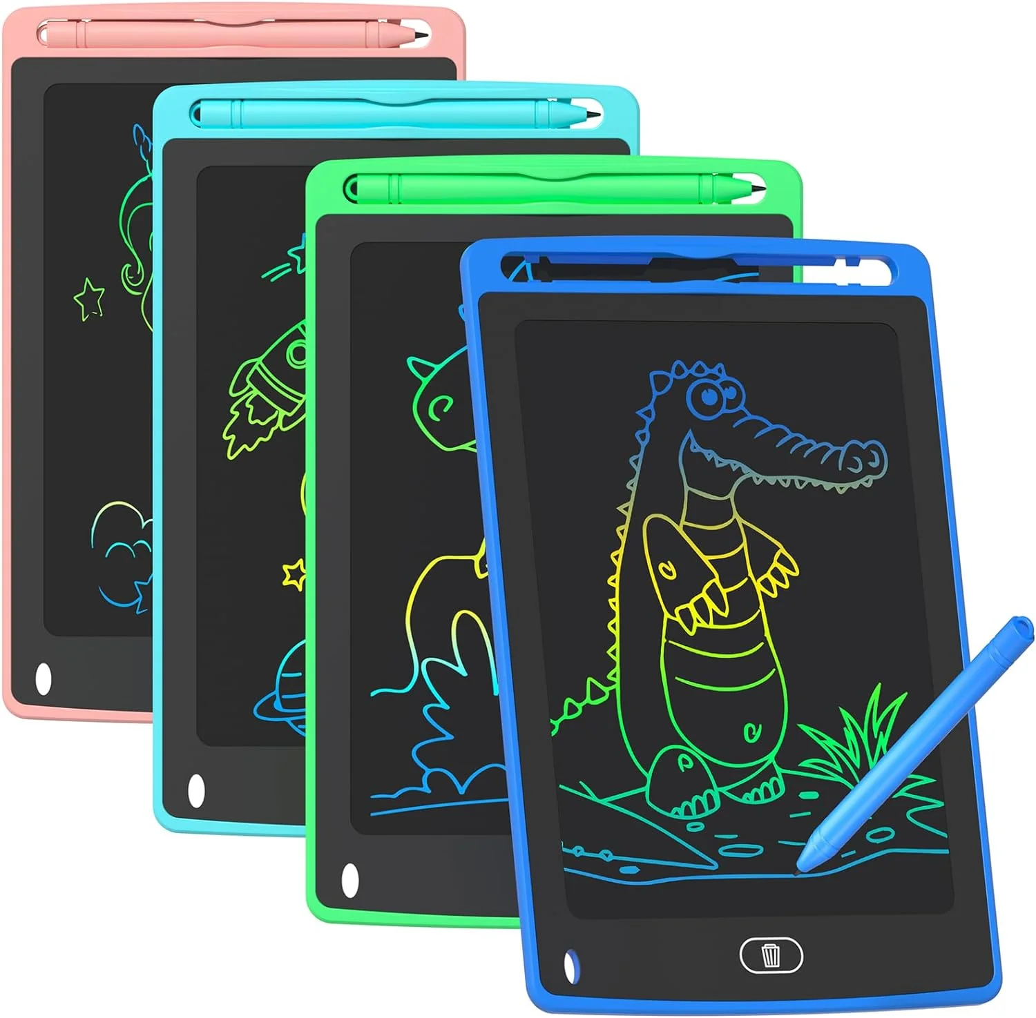 4 Pack LCD Writing Tablet for Kids, 8.5 Inch Colorful Doodle Board Drawing Tablet