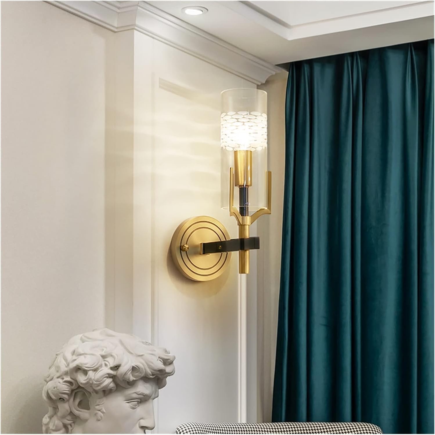 Classical Wall Lamps Living Room Bedroom Dresser Mirror lamp Candle(1 Light Dia10cm,Warm White)