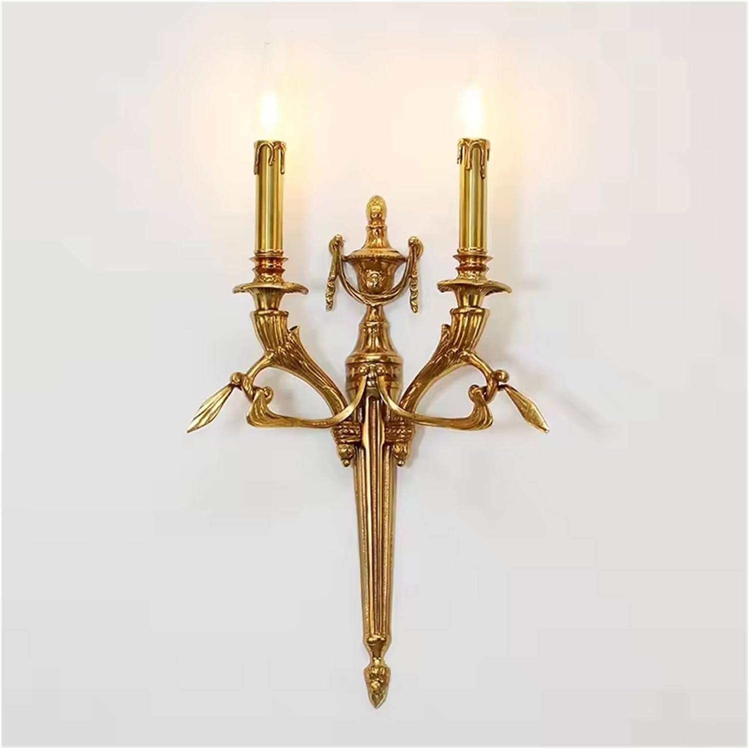 French Vintage Wall Lamp - Indoor Candle Bedside Light for Living Room, Bedroom, and Lounge (Warm Light, W30cm x H60cm)
