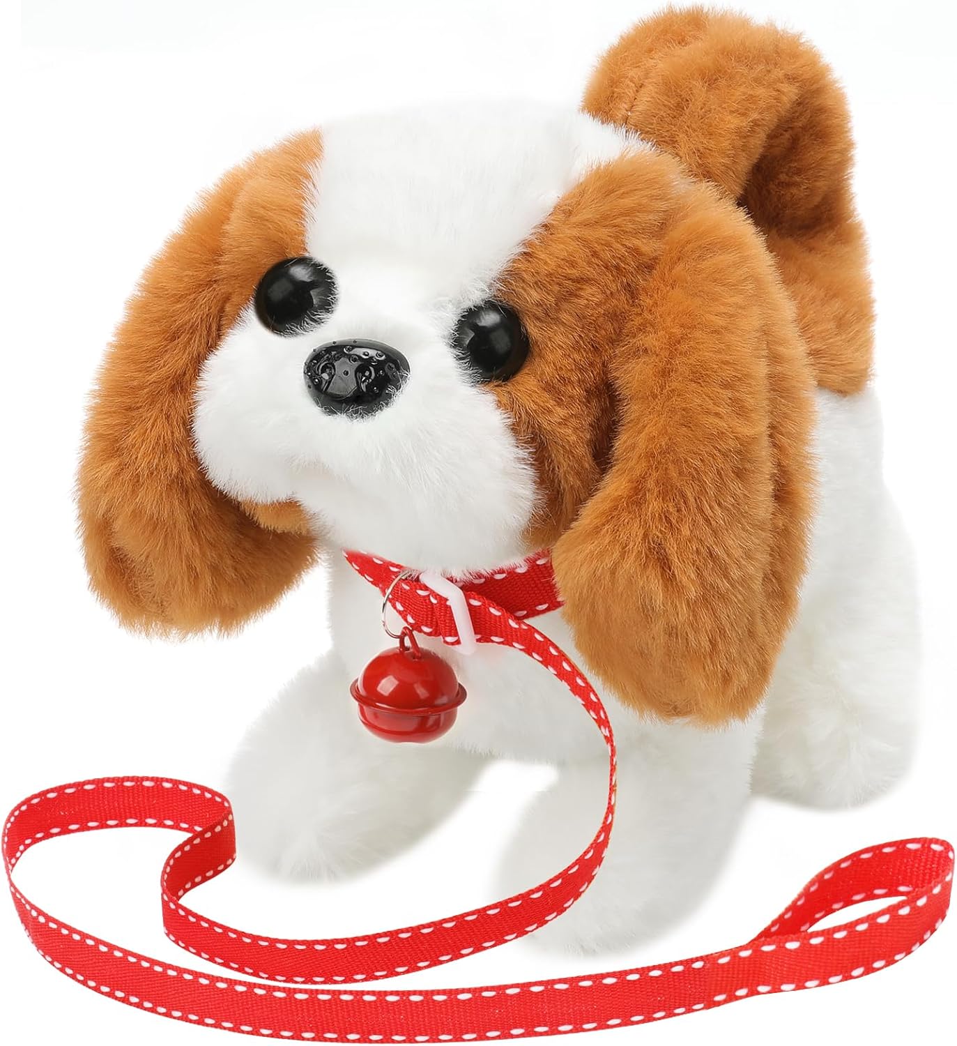 Plush Saint Bernard Toy Puppy Electronic Interactive Dog - Walking, Barking, Tail Wagging