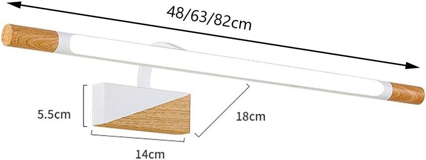 Mirror Light LED Vanity Lamp LED Bathroom Mirror Cabinet Lamp Makeup Lamp Simple Bathroom Lamp Bedside Lamp LED Wall Lamp Wall Bedside Decor Lamp, Warm White Light 82cm,Chandeliers, 63cm