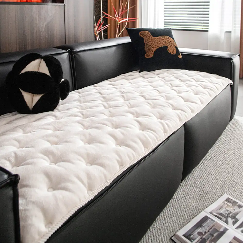 Vintage Leather Sofa Protection Non-Slip Couch Cover