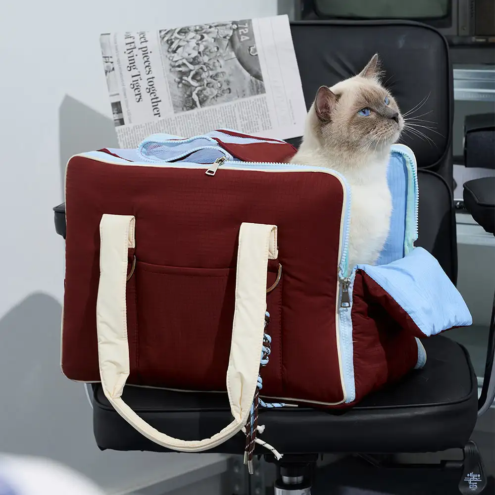 Urban Commuter Color-Block Multi-functional Pet Carrier Bag Dog Cat Carrier