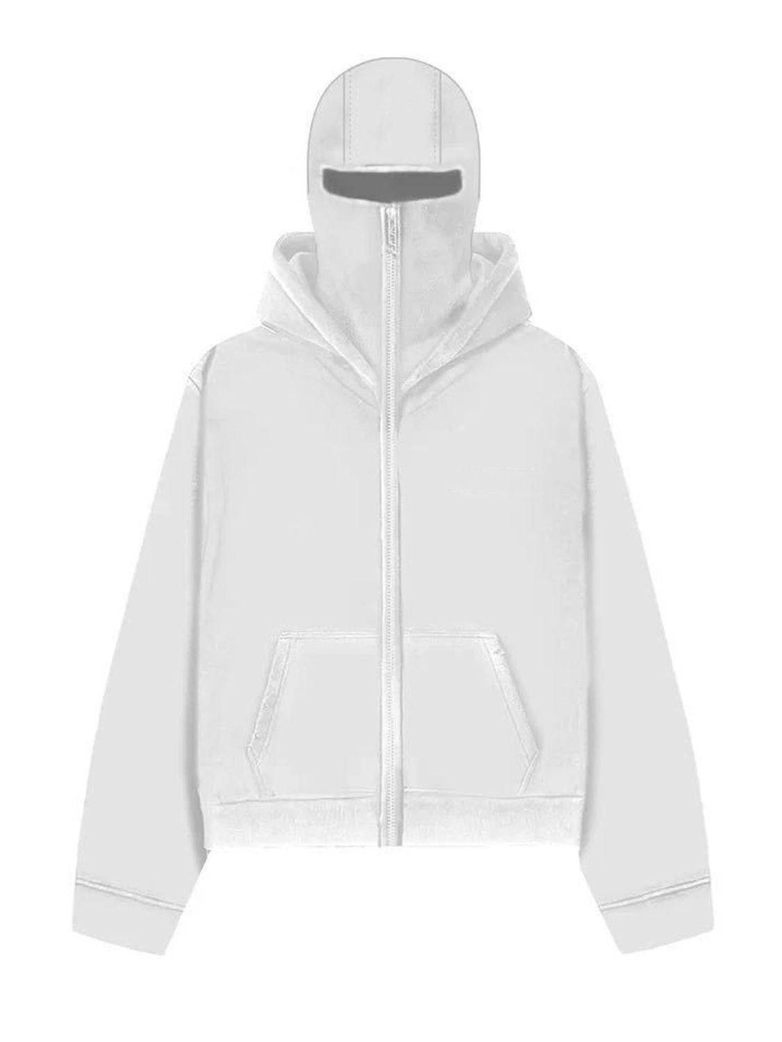 Men’s Zip Up Long Sleeve Hoodie with Mask