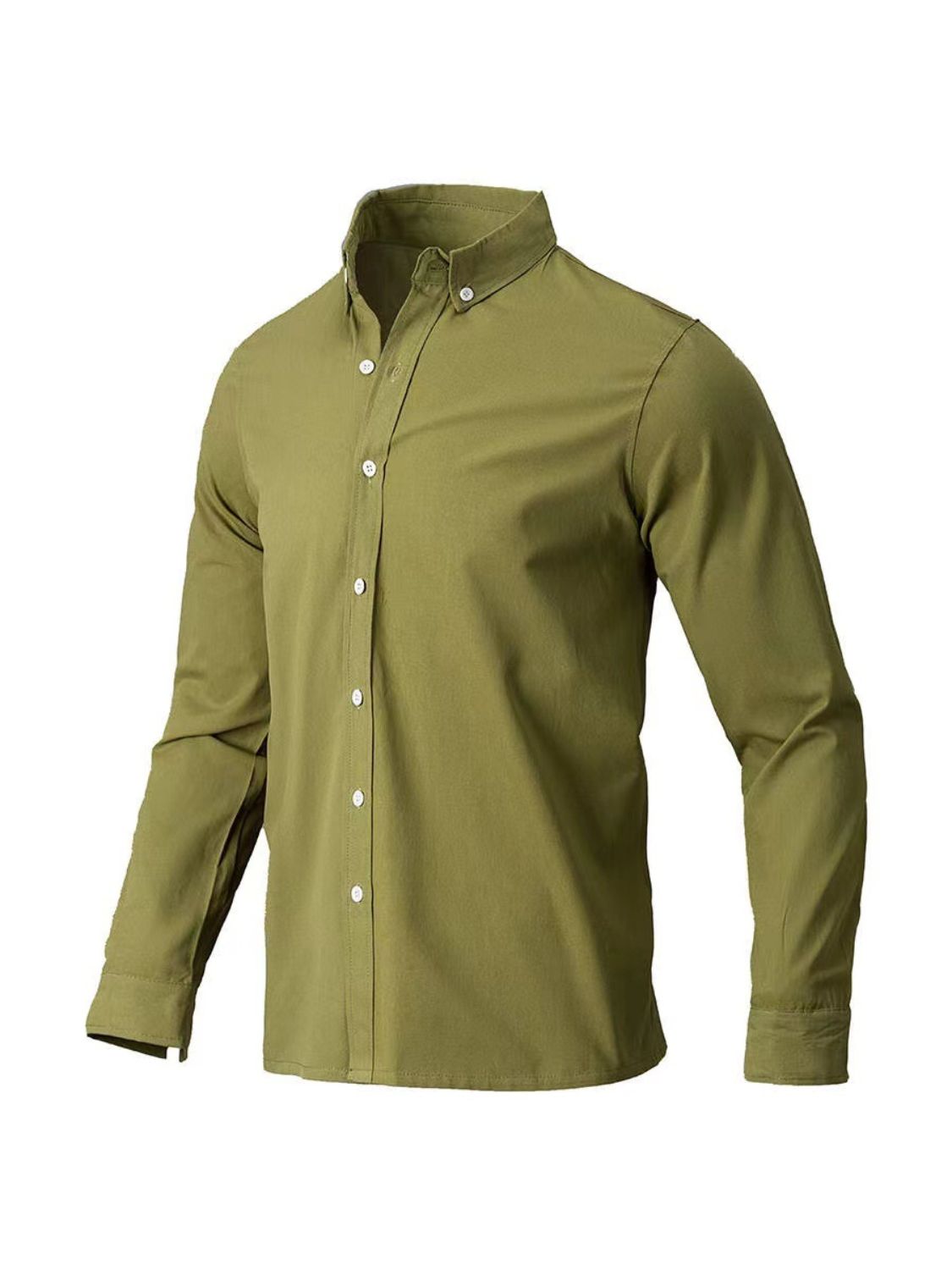 Men’s Full Size Collared Neck Button Down Shirt Plus Size