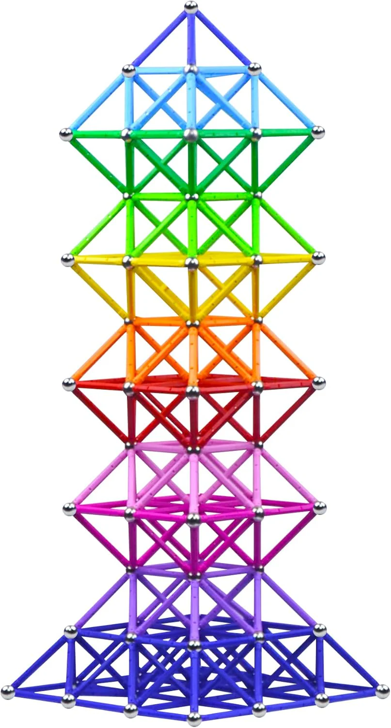 160pcs Magnetic Building Blocks Set - 2.3 Sticks and Non-Magnetic Balls 3D STEM Toy with Storage Bag