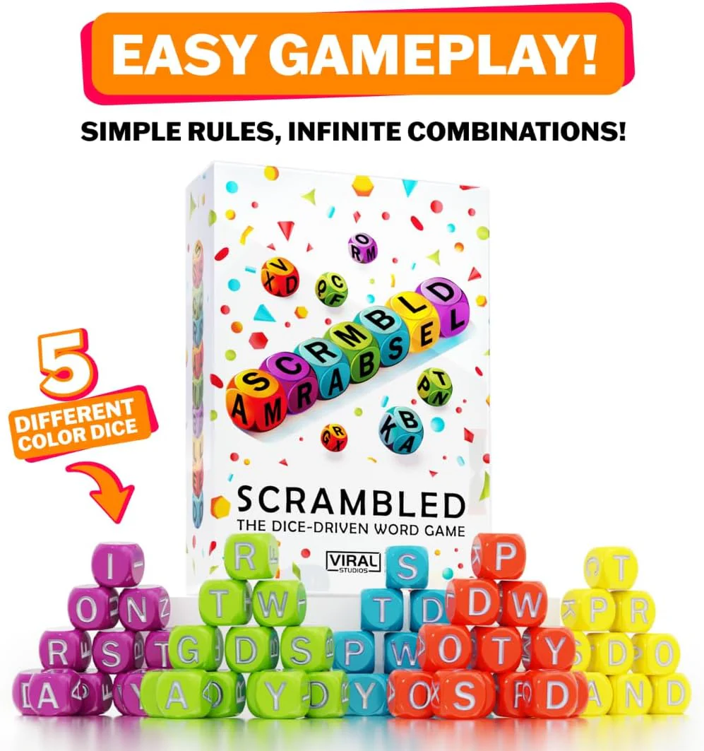 Dice-Driven Word Game - Fast-Paced Party Game for 1–5 Players, Brain-Sprint Challenge