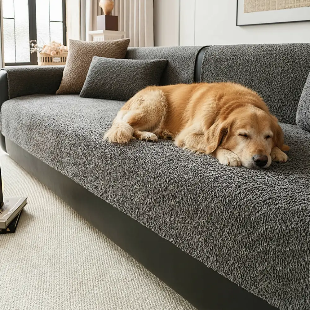 All-Season Breathable Chenille Scratch-Resistant Sofa Protection Couch Cover