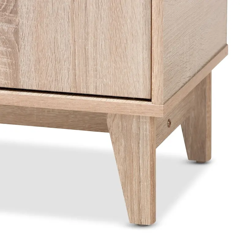 Mid-Century Two-Tone Shoe Cabinet with Drawer and Lift-Top Storage