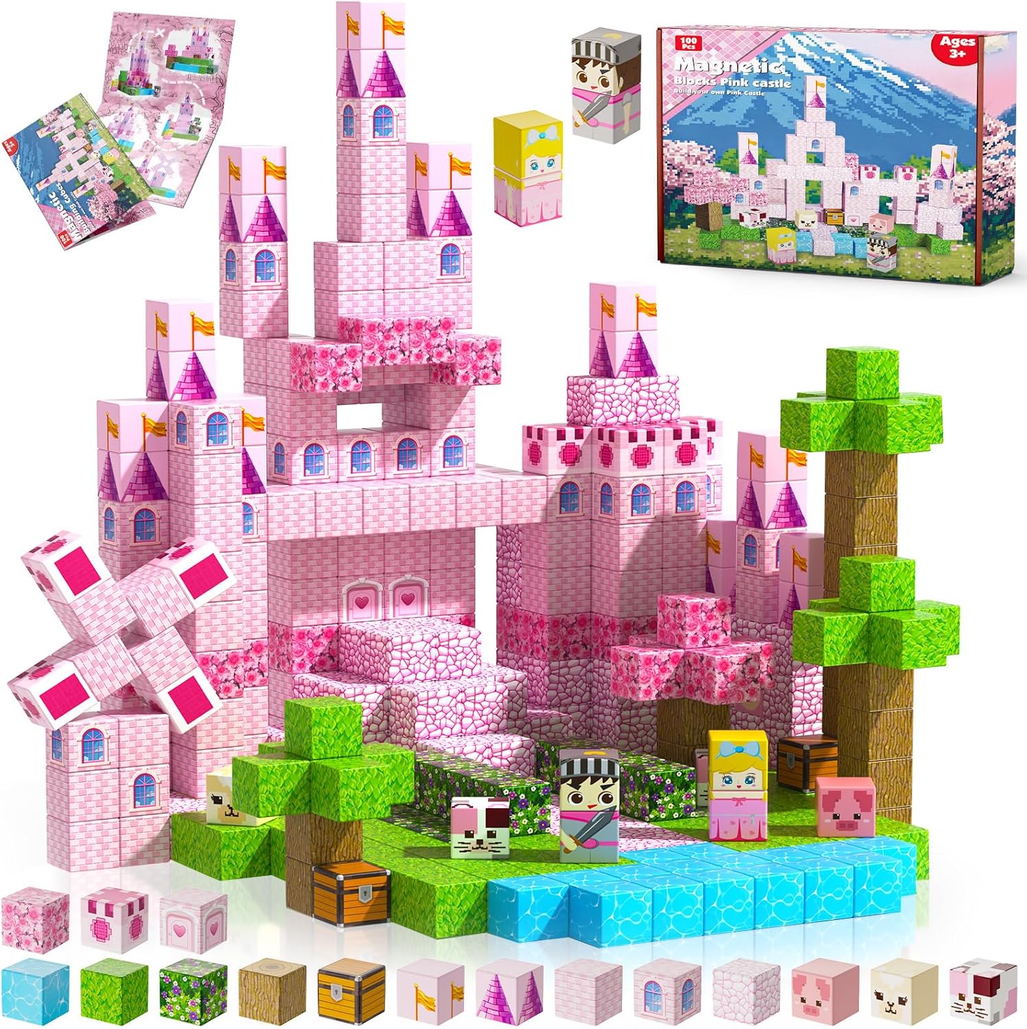 100PCS Magnetic Building Blocks - 2026 Upgraded STEM Cubes for Kids Ages 3+