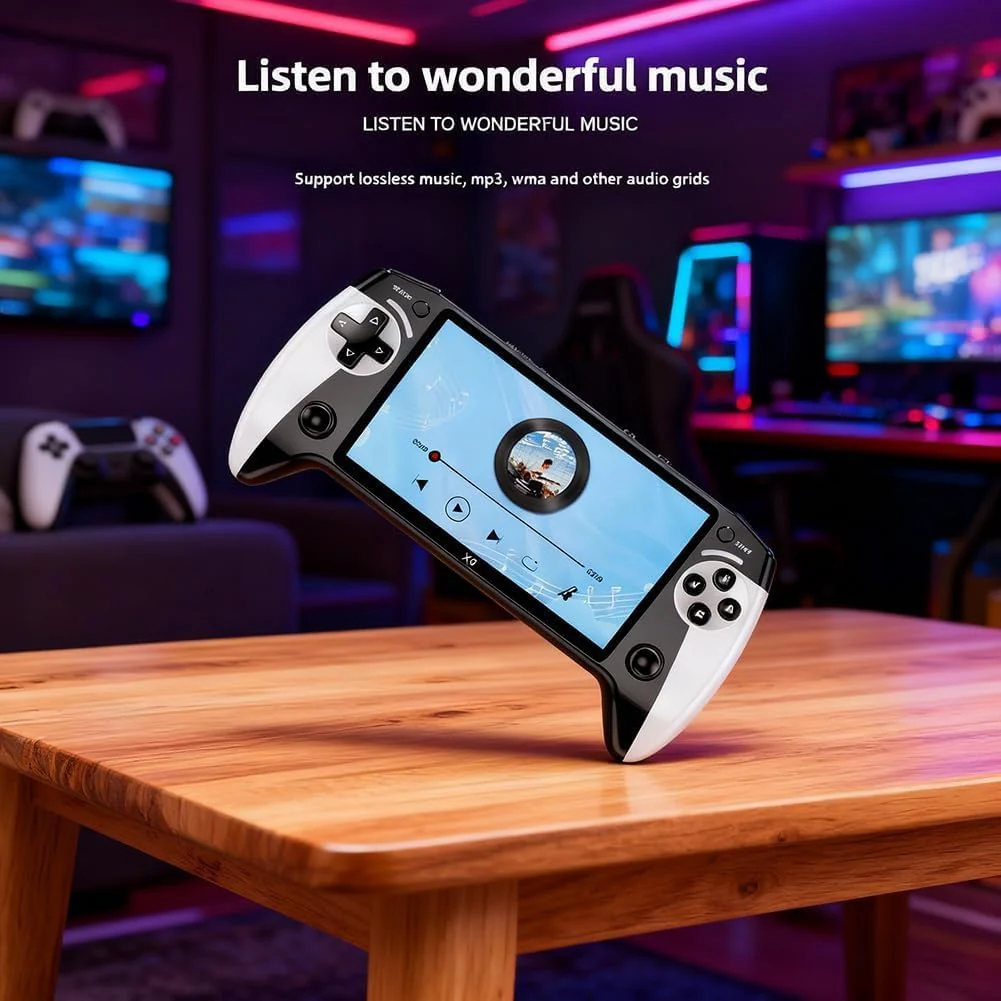Retro Handheld Game Console with 5.5-Inch HD Screen, 20000+ Built-in Games, TV Output & Bluetooth Support