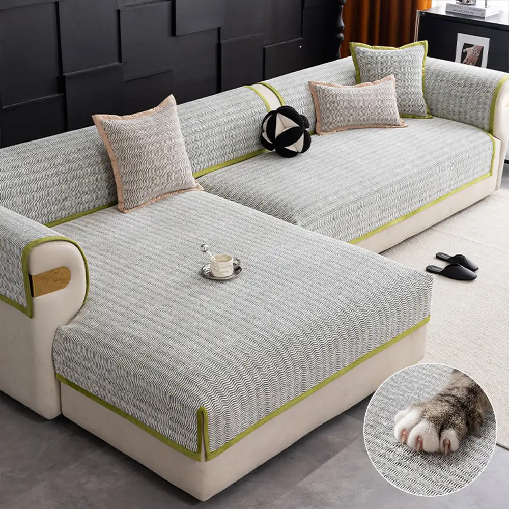 All-Season Chenille Breathable Sofa Protective Non-Slip Couch Cover