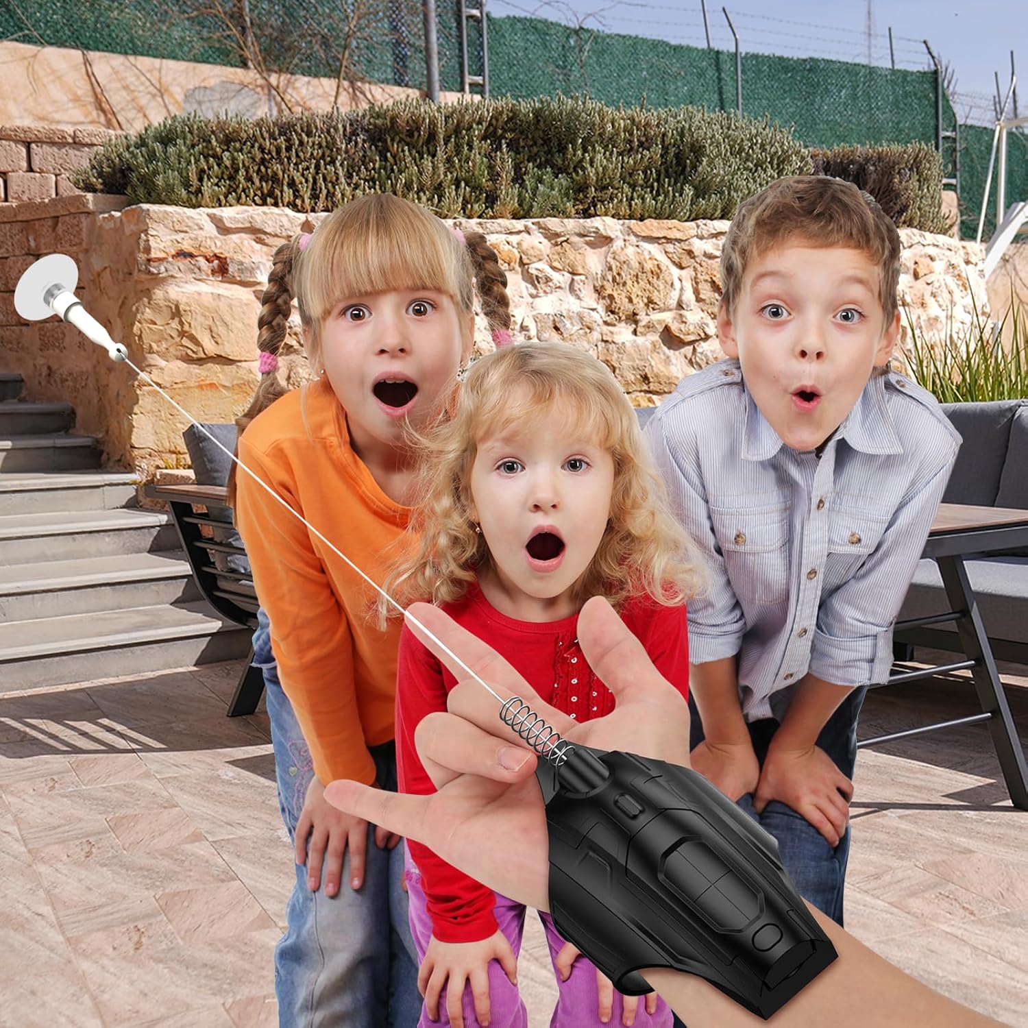 Upgraded Web Launcher Toy with Magnetic Projectile and Rechargeable Motor for Superhero Role-Play