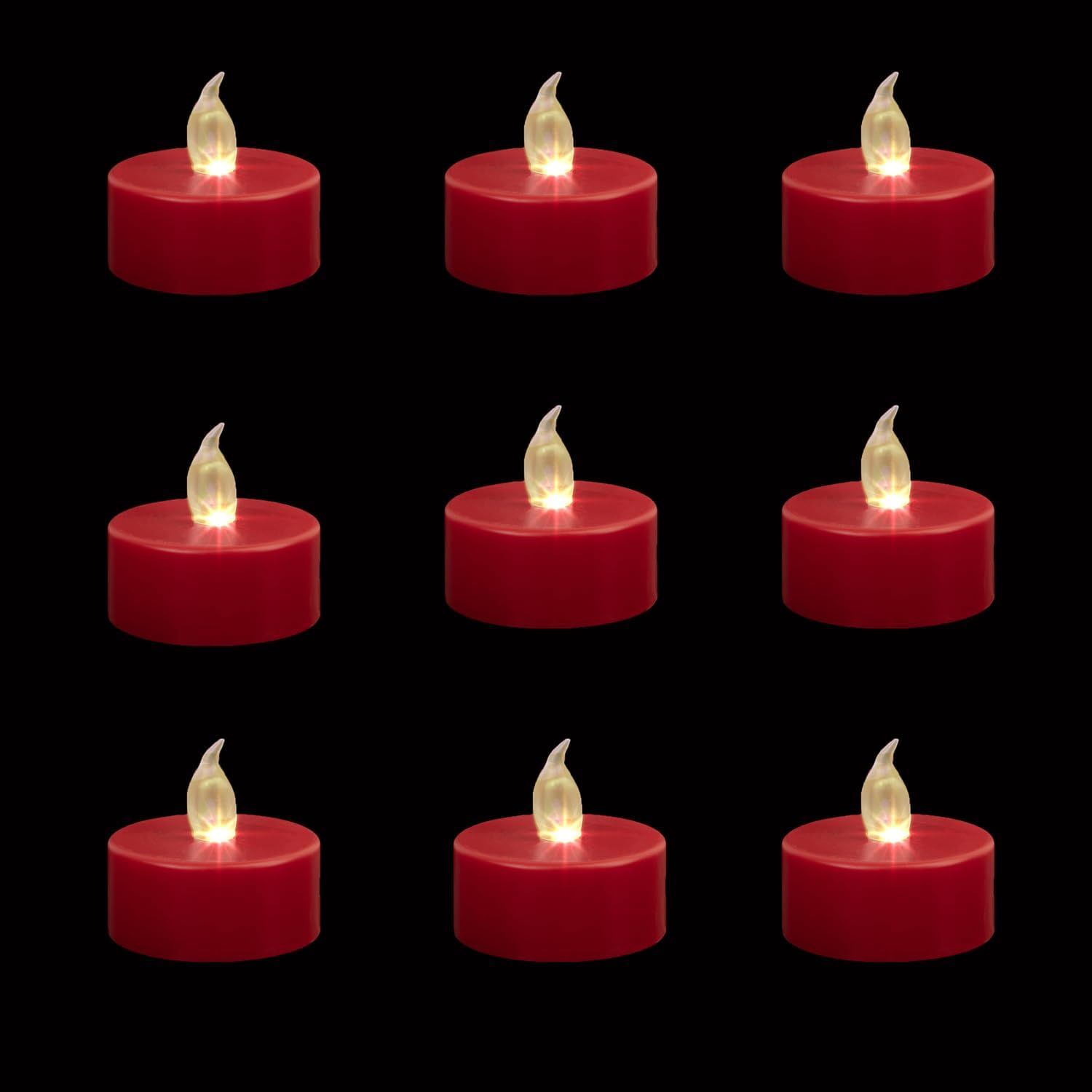 Tea Lights Flameless Battery Operated Candles. Blue 24Pack | LED Flickering Electric Votive Candles, Long Lasting 200 Hours. Home Decoration, Festival Celebration, Dinner Parties