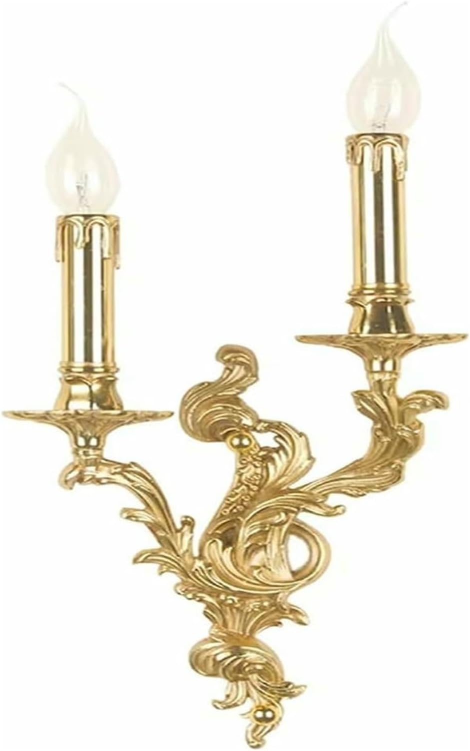 Wall Lamp Copper Candle Wall Lamp Living Room Dining Bedroom Bedside Light Aisle Atmospheric Villa Lighting(Warm White,24 * 53cm)