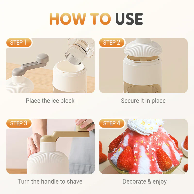 Manual Hand Crank Ice Shaver