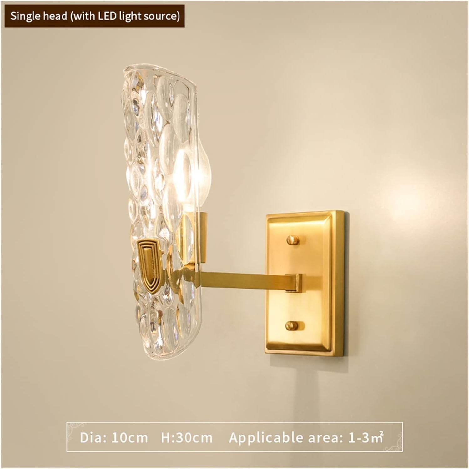 Classical Wall Lamps Living Room Bedroom Dresser Mirror lamp Candle(1 Light Dia10cm,Warm White)