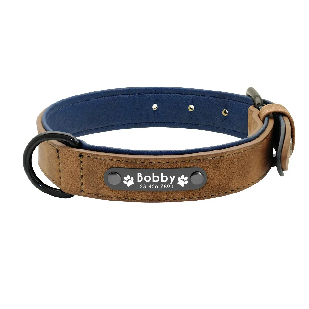 Premium Lederhalsband mit personalisierter Prägung