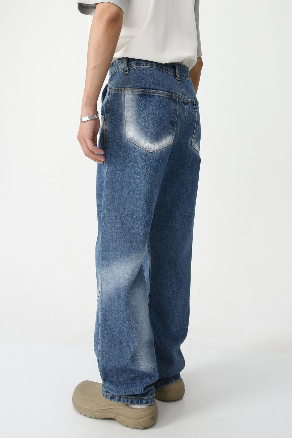 Men’s Tie-Dye Washed Straight Leg Jeans