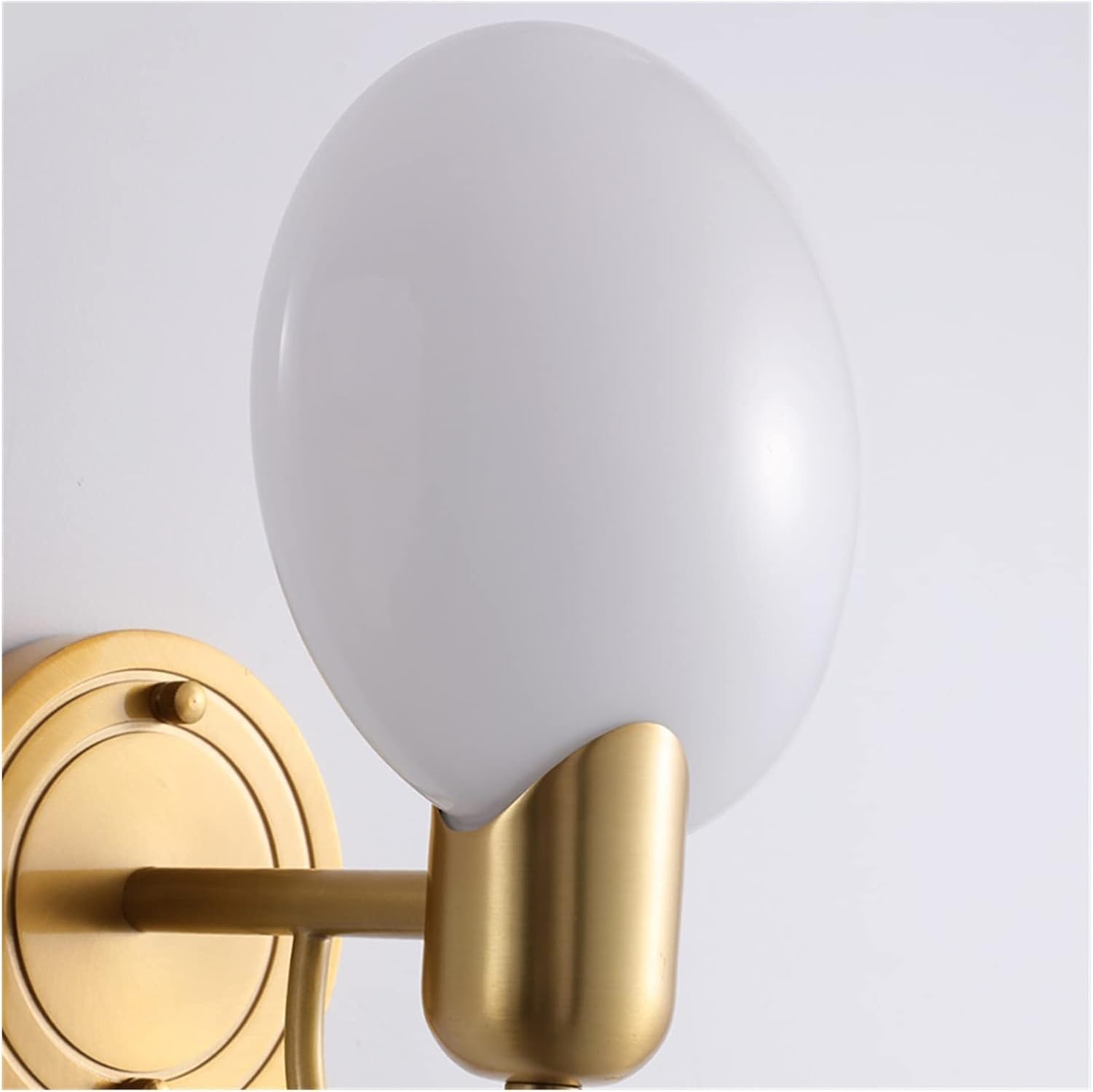 Wall lamp, Copper Wall Lamp Living Room Aisle Wall Lamp Round Lampshade Transparent LED Bedroom Bedside Background Wall Lamp,Light Candle (Warm White Dia16cm H25cm),Warm White,Dia16cm H25cm