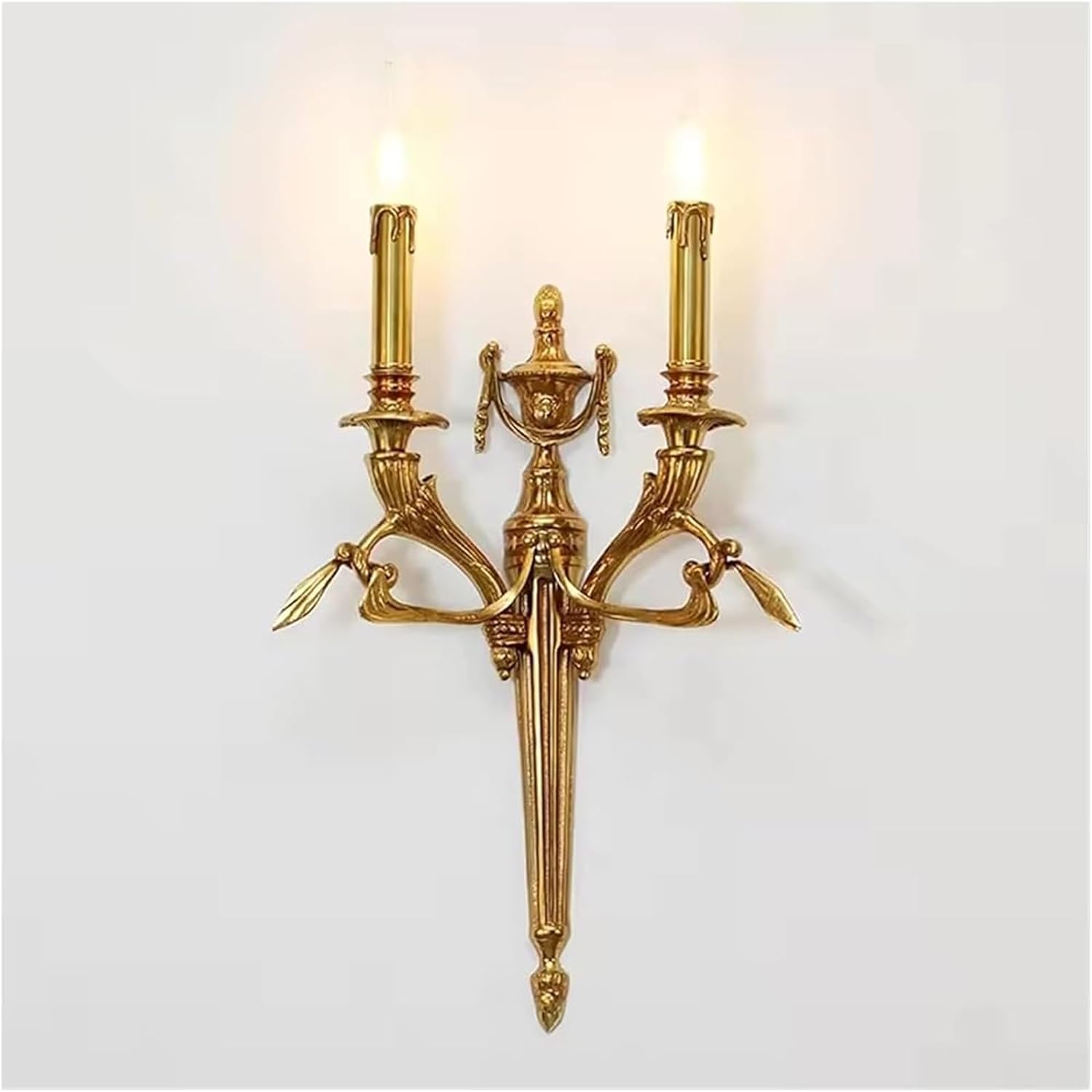 Vintage French Wall Sconces Indoor Candle Wall Lamp for Home Villa Apartment Living Room Bedroom Lounge Decorative Lighting Fixture Wall Lights(Warm Light) (Warm Light W30cm*H60cm)