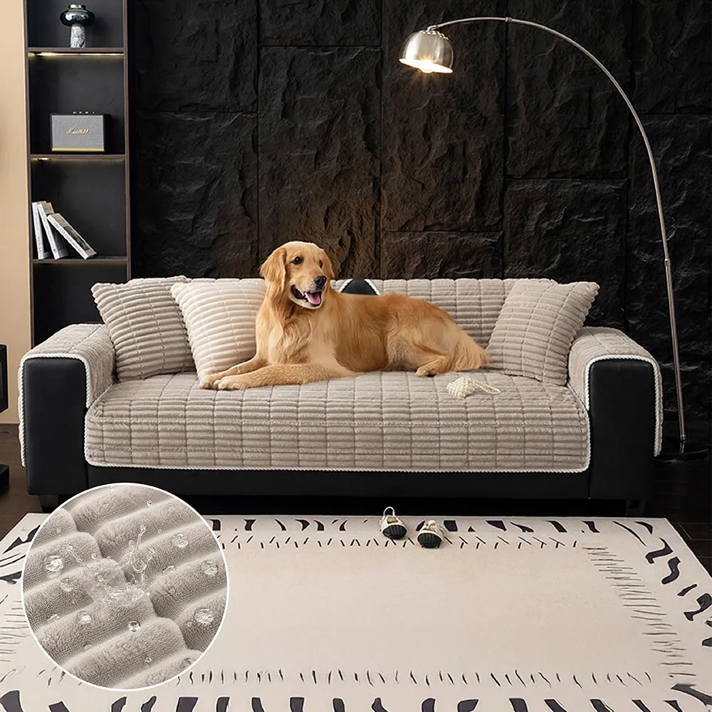 Waterproof Cozy Flannel Sofa Protection Non-Slip Couch Cover